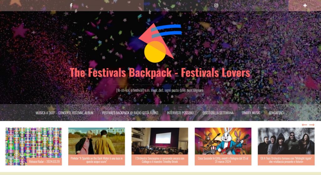 FestivalBackPack Homepage