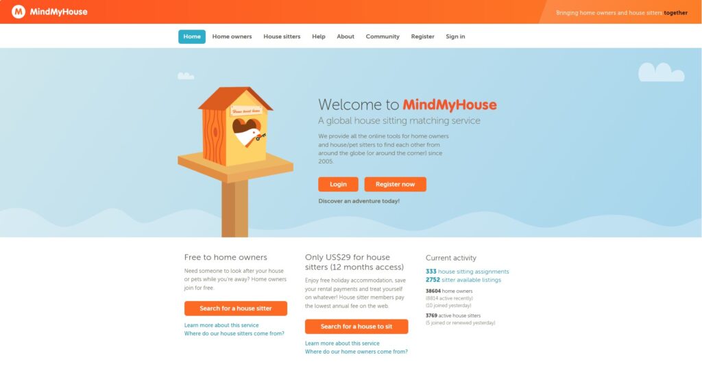 MindMyHouse Homepage