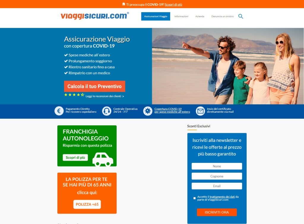 ViaggiSicuri Homepage