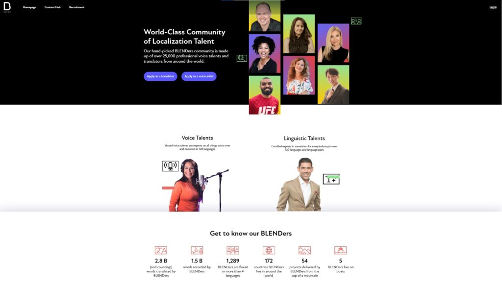 Blend Express Homepage