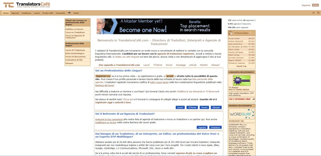 TranslatorCafe Homepage