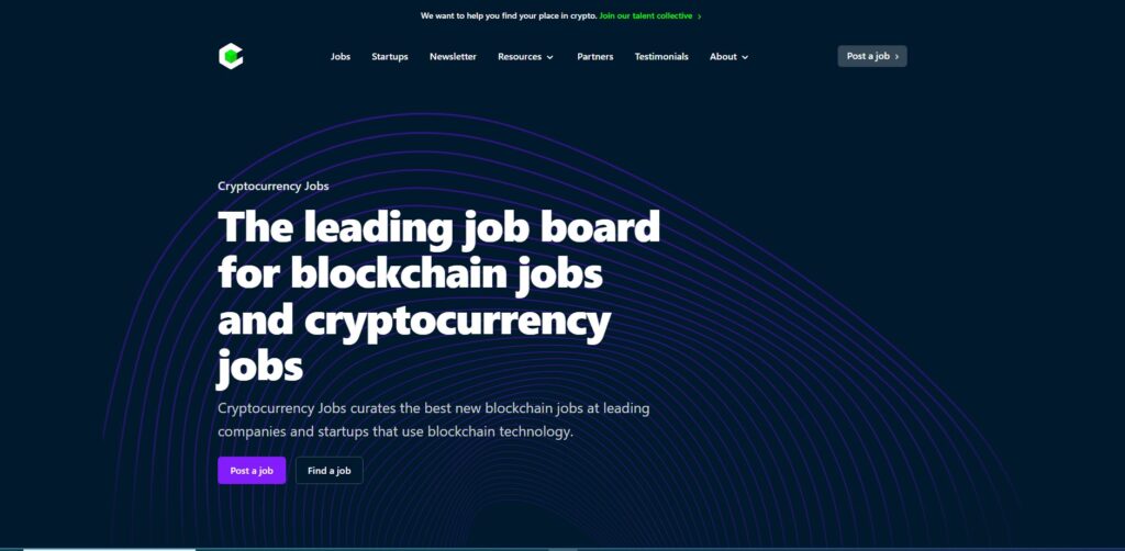 Cryptocurrencyjobs Homepage