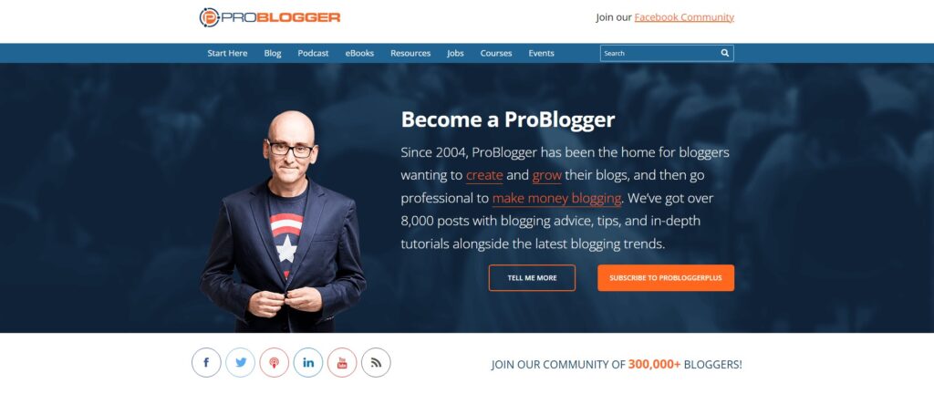 ProBlogger Homepage