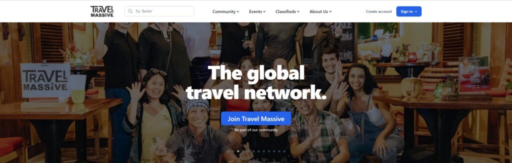 Travel Massive Homepage