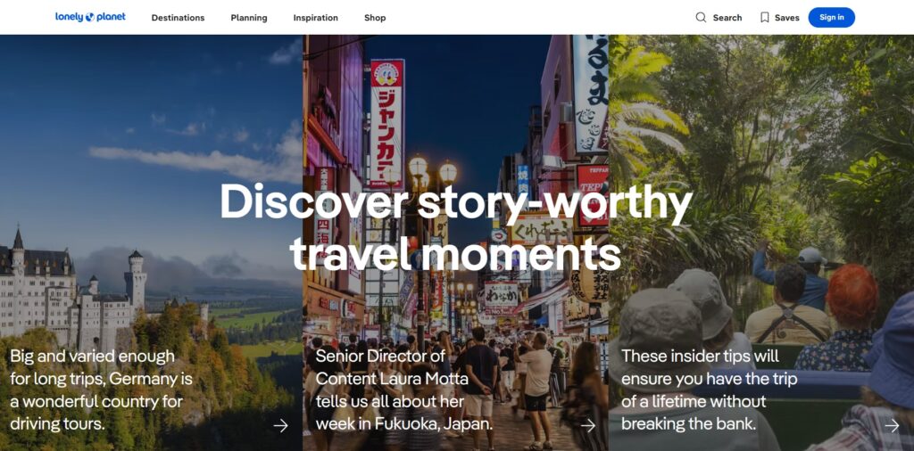 Lonely Planet Homepage